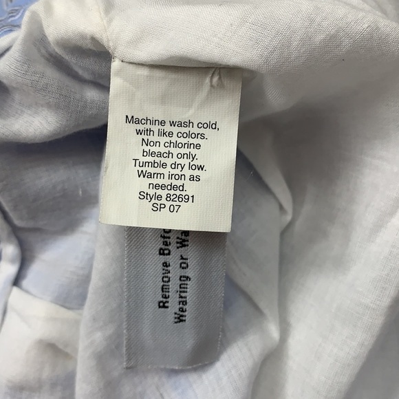 J. Crew blue striped full skirt with pockets EUC 6 - Picture 3 of 10